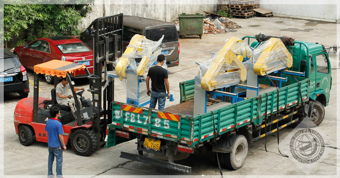 第3台三角台拉丝机上车